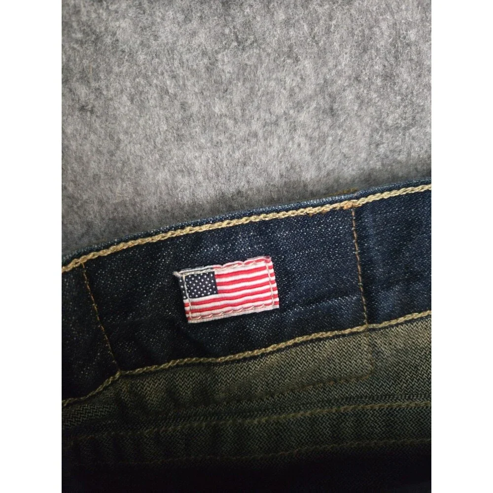 True Religion Ricky Jeans Flap Pocket Mens 50x33.5 Relaxed Straight Made In USA